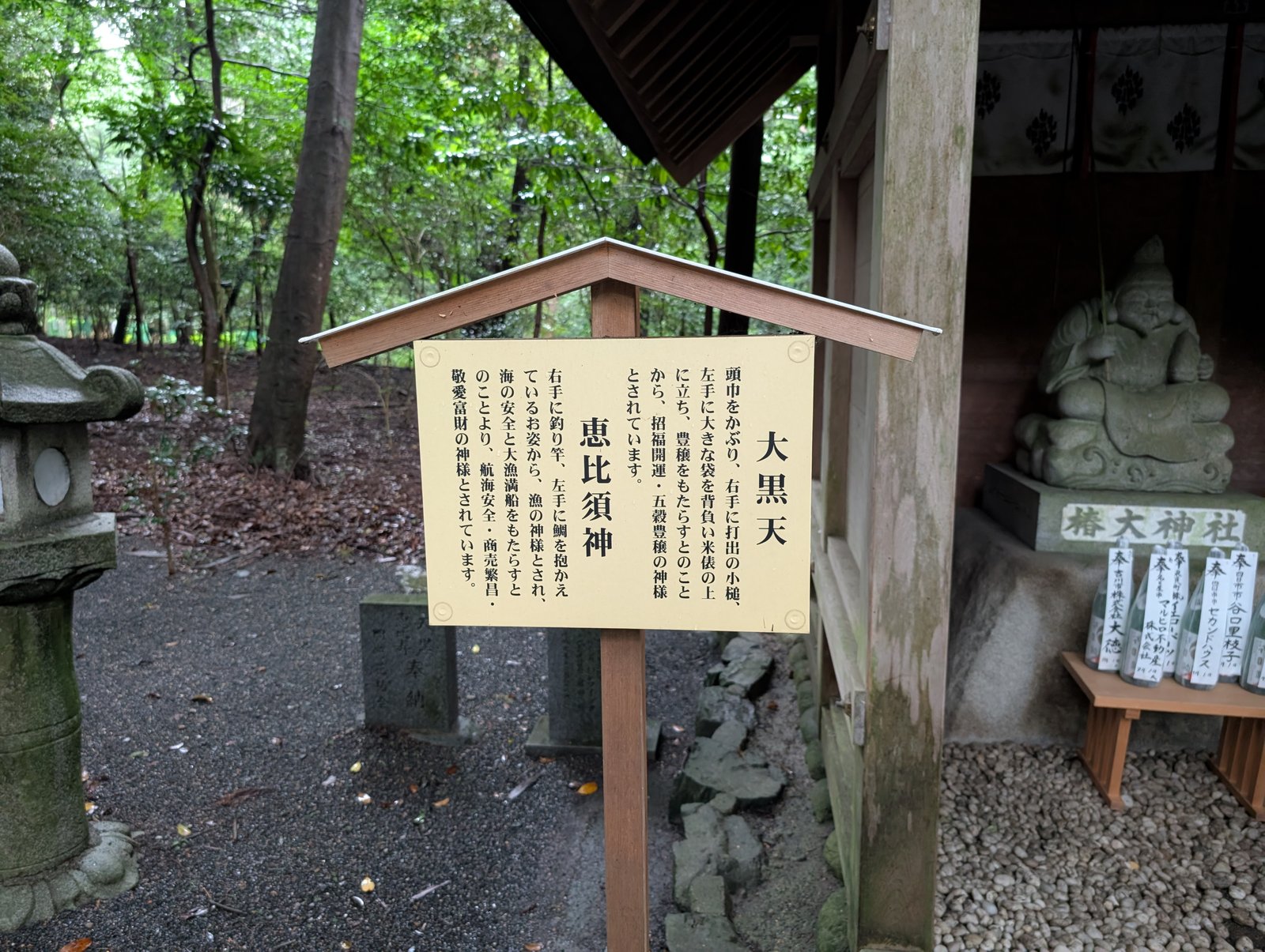 大黒天と恵比須神の説明板