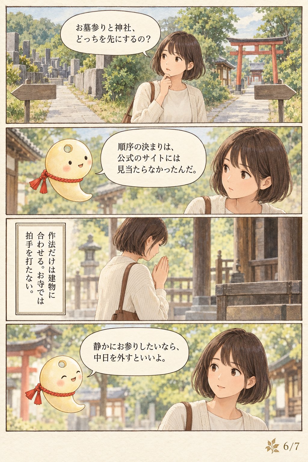 お彼岸に神社へ行ってはいけない？ — 結論、参拝して大丈夫です まんが解説 6ページ目