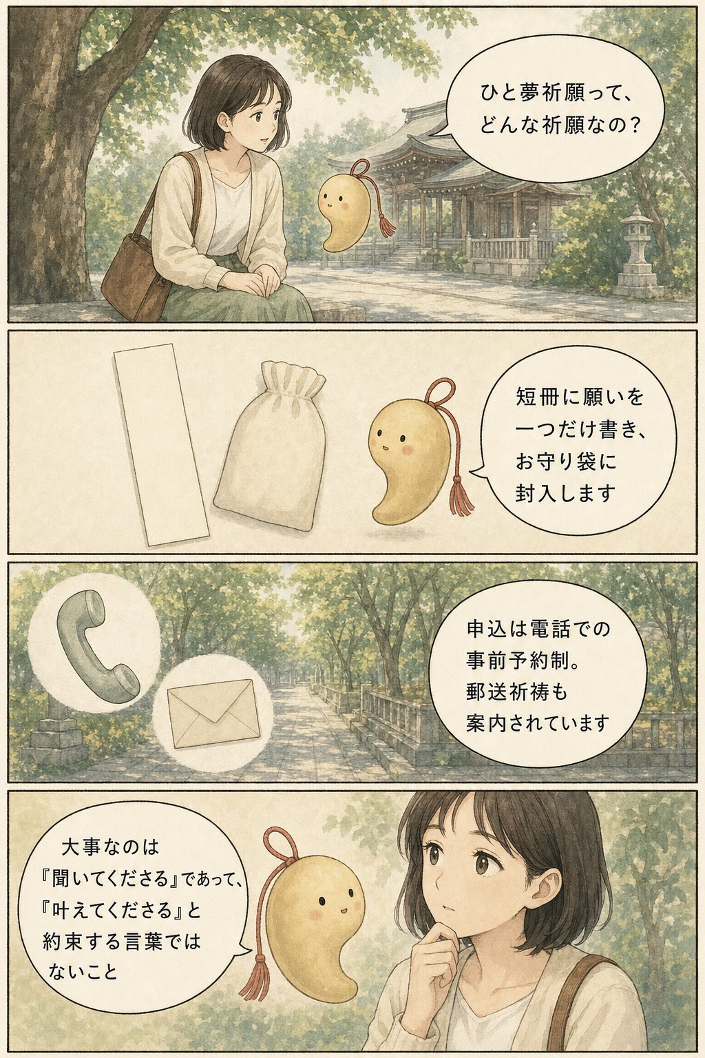 堀越神社のひと夢祈願とは — 一生に一度の願いと向き合う由緒 まんが解説 4ページ目