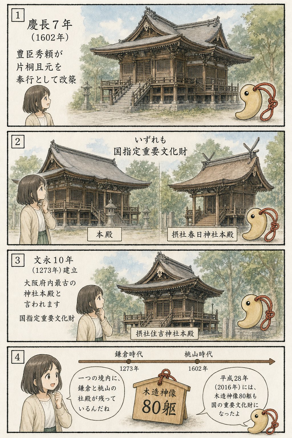 泉穴師神社|織物のまち泉大津を見守る夫婦の神と縁結びの信仰 まんが解説 4ページ目