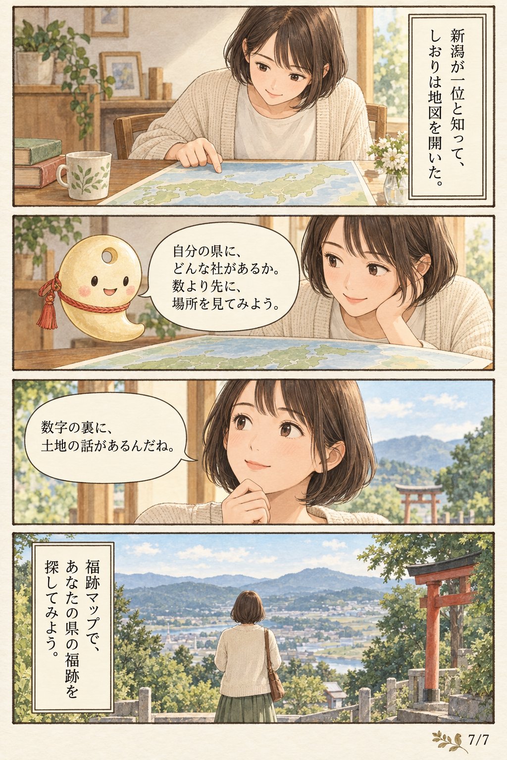 神社が多い都道府県はどこ？ 1位は新潟県、寺院は愛知県です まんが解説 7ページ目