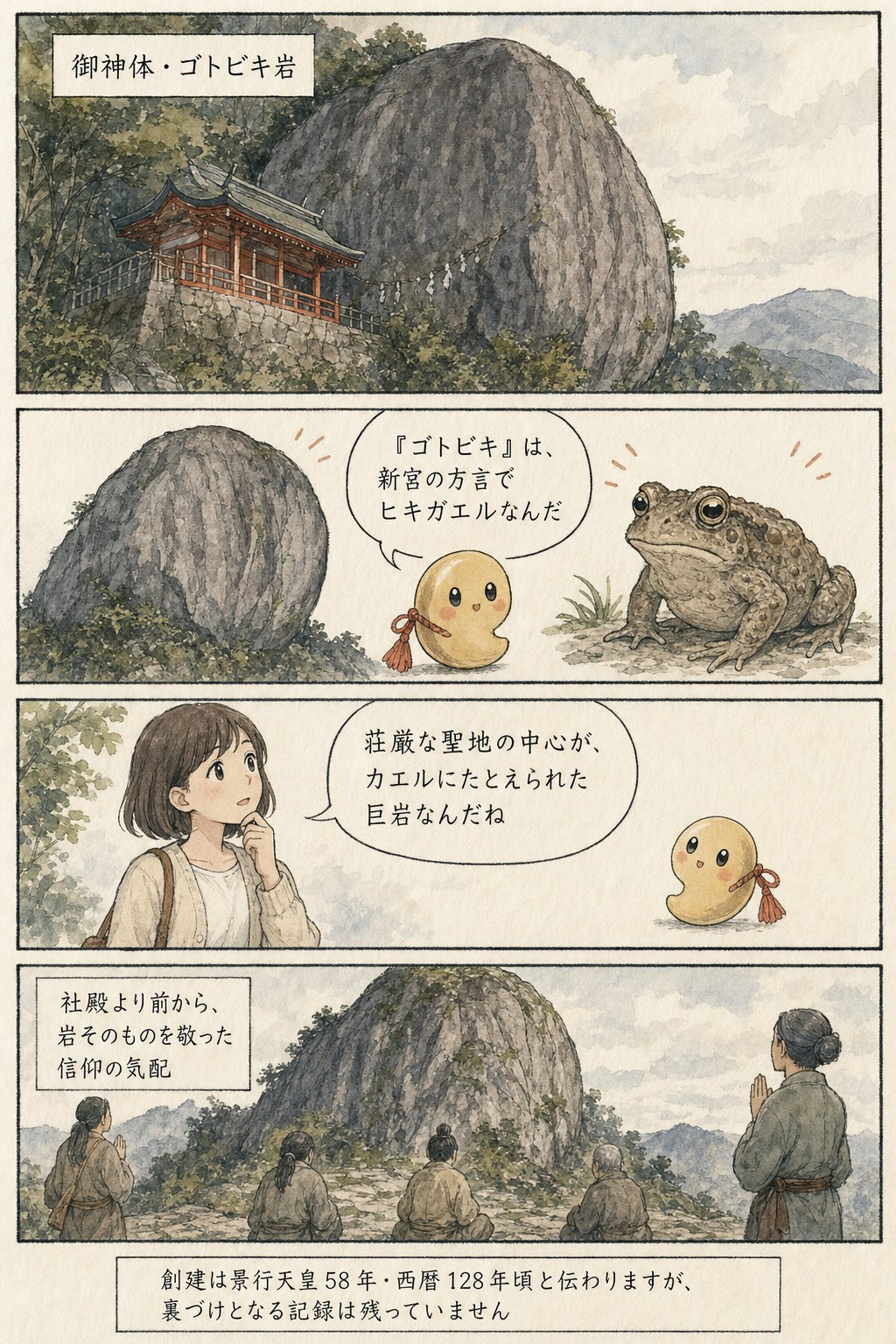 神倉神社とゴトビキ岩｜熊野の神が最初に降りた538段の聖地 まんが解説 2ページ目