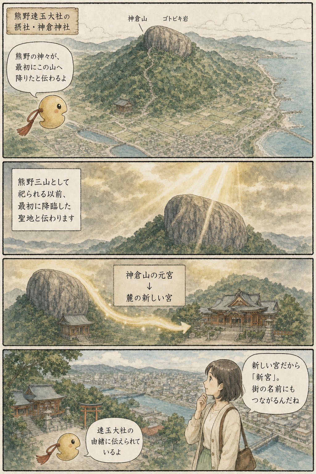 神倉神社とゴトビキ岩｜熊野の神が最初に降りた538段の聖地 まんが解説 3ページ目