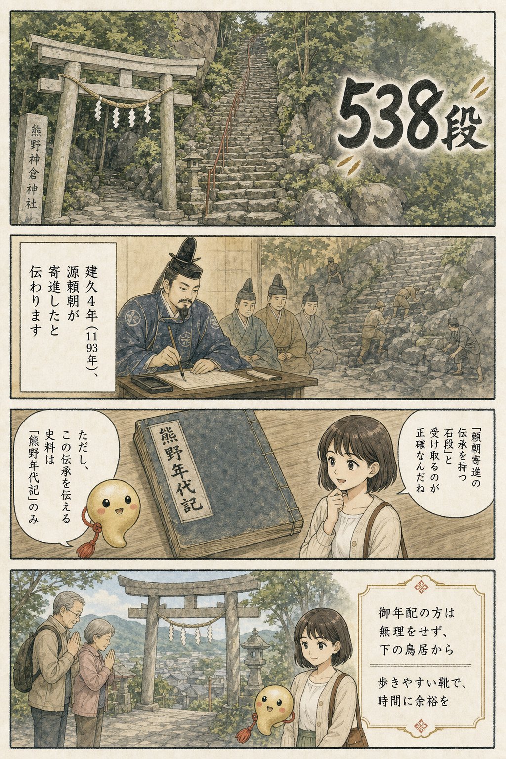 神倉神社とゴトビキ岩｜熊野の神が最初に降りた538段の聖地 まんが解説 4ページ目