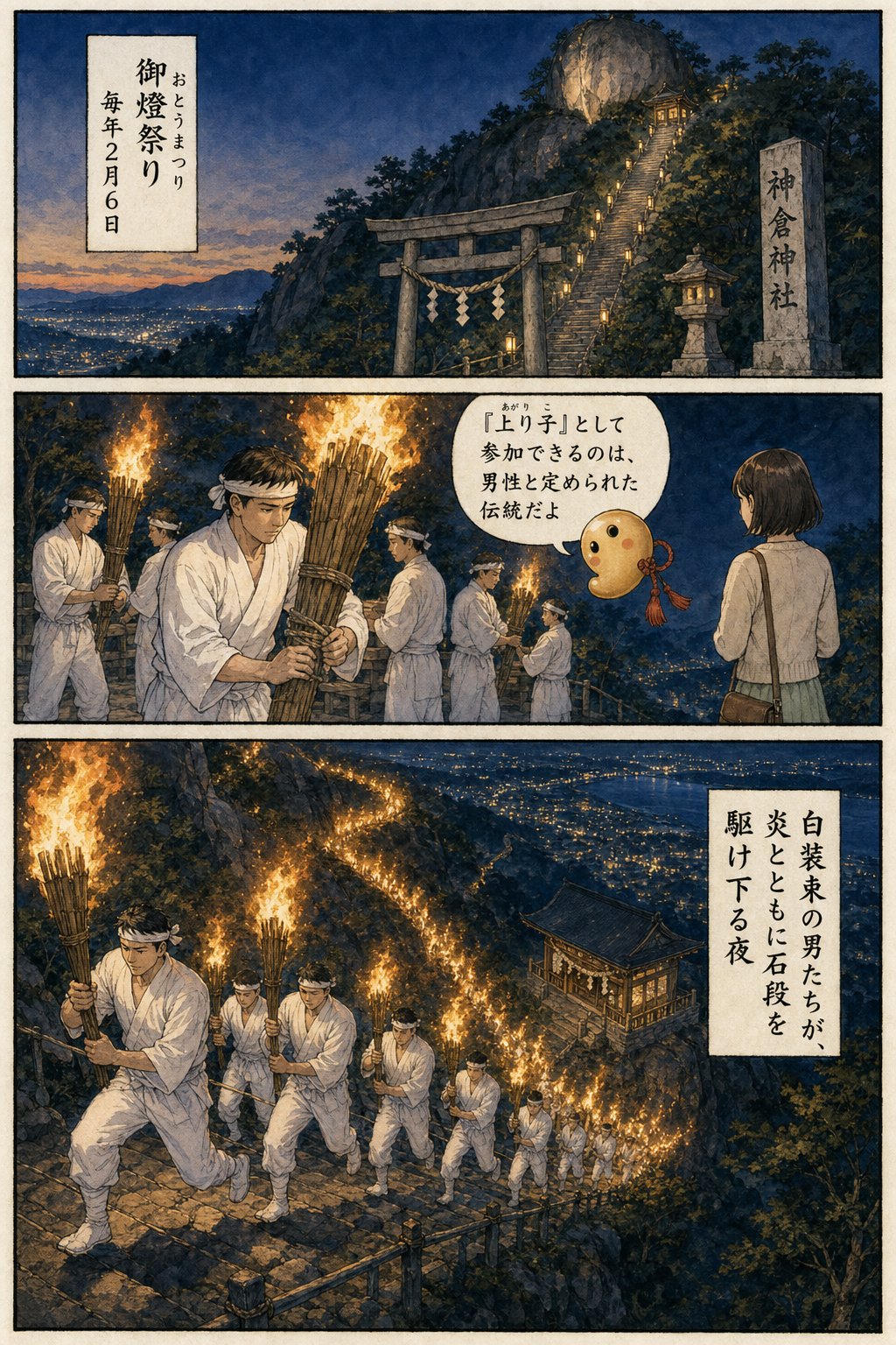 神倉神社とゴトビキ岩｜熊野の神が最初に降りた538段の聖地 まんが解説 5ページ目