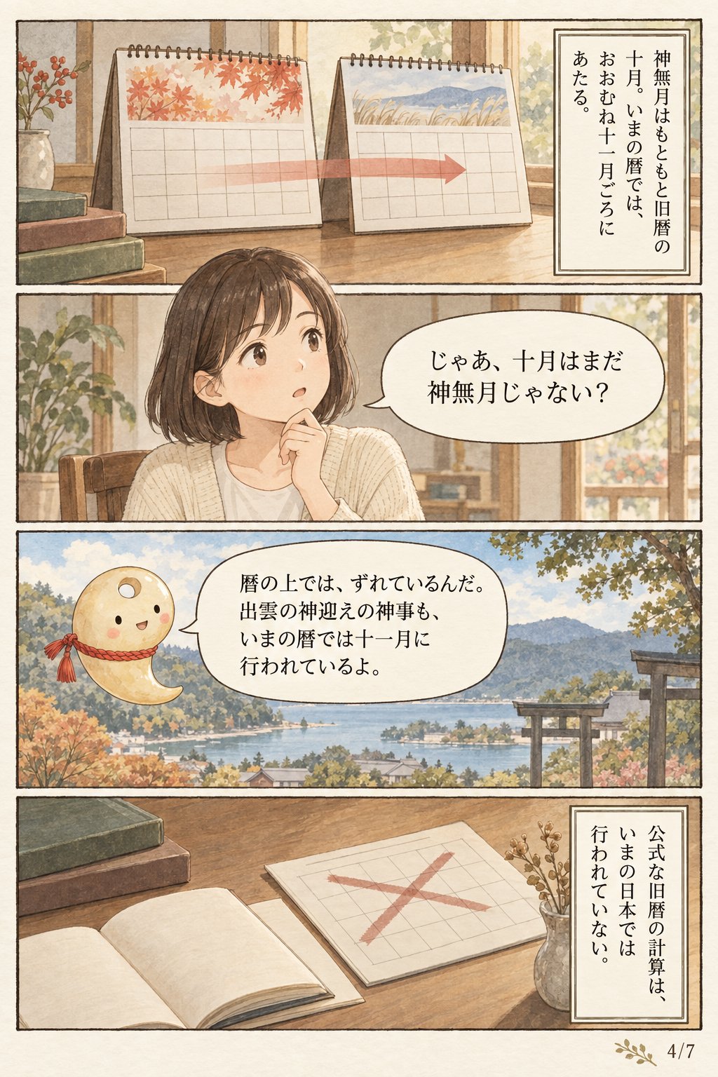 神無月とは — 神々が出雲へ行く10月に、神社へ行ってもいいのか まんが解説 4ページ目