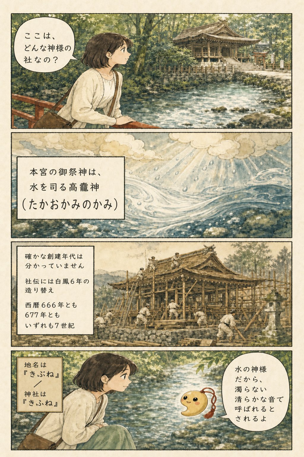 貴船神社は絵馬発祥の地と伝わる — 水の神に馬を捧げた雨乞いの話 まんが解説 2ページ目