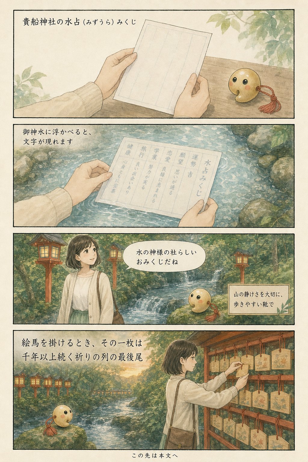貴船神社は絵馬発祥の地と伝わる — 水の神に馬を捧げた雨乞いの話 まんが解説 6ページ目