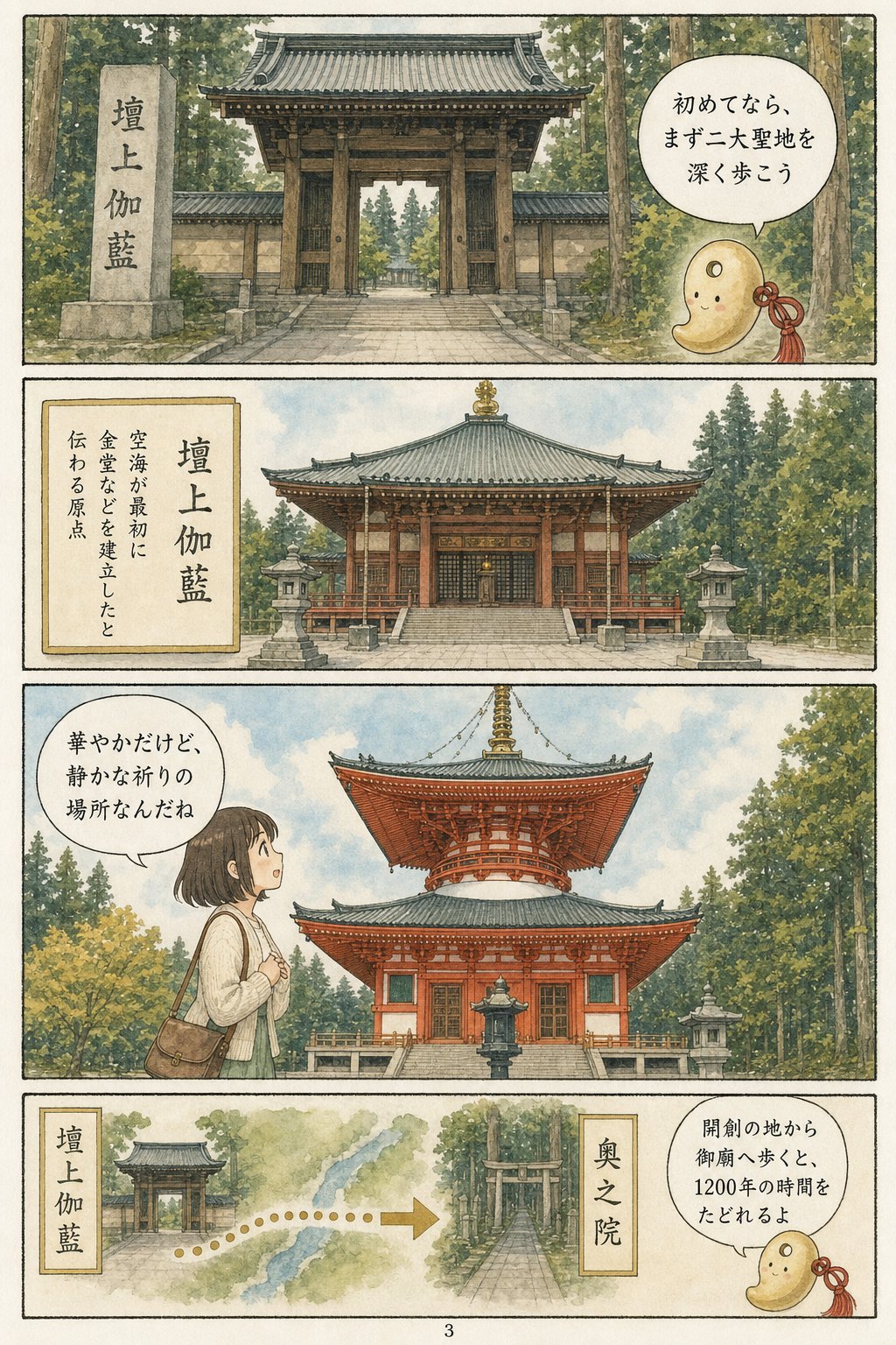 高野山とは？空海が開いた天空の聖地といまも続く「生身供」 まんが解説 3ページ目