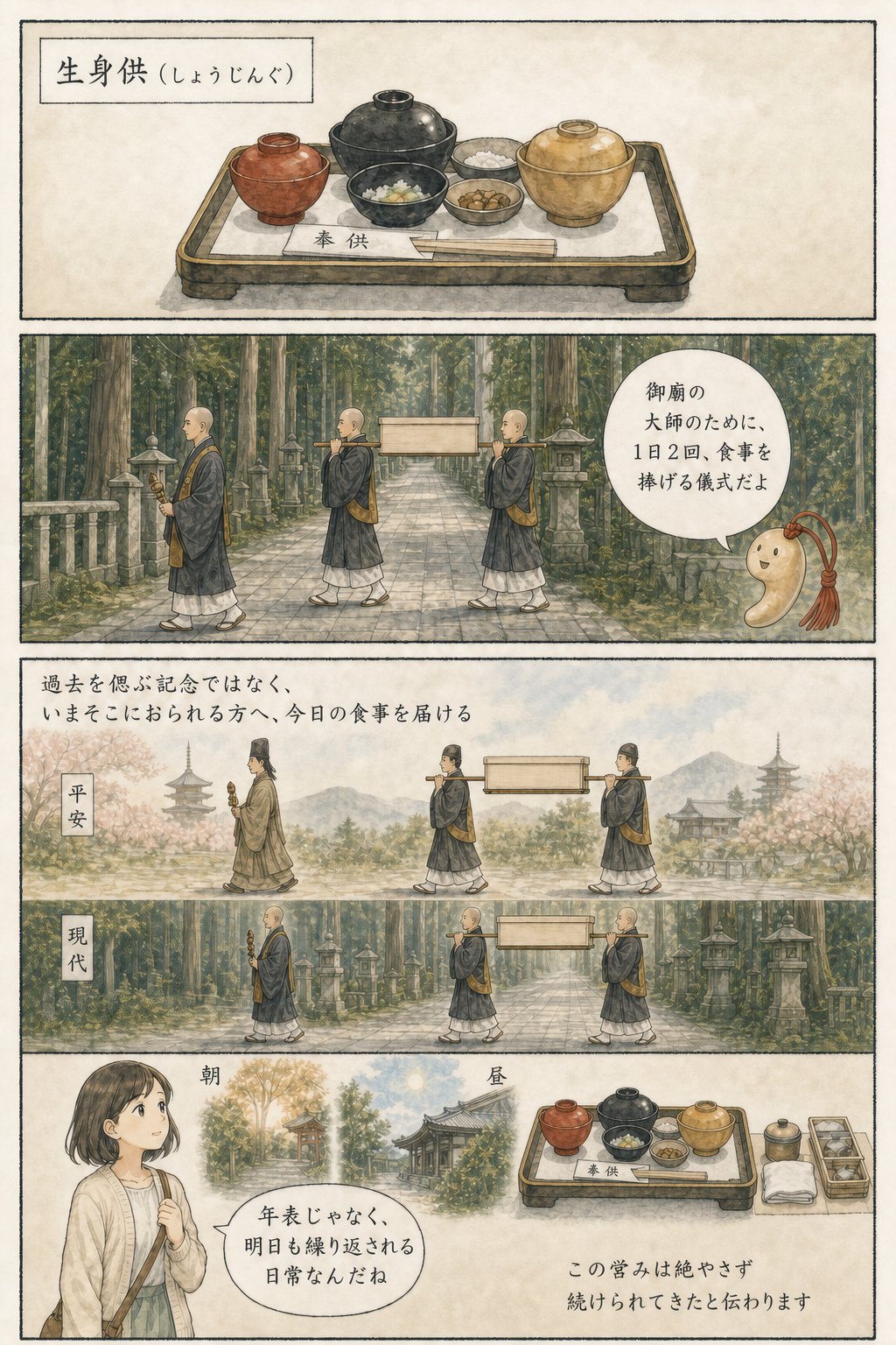 高野山とは？空海が開いた天空の聖地といまも続く「生身供」 まんが解説 6ページ目