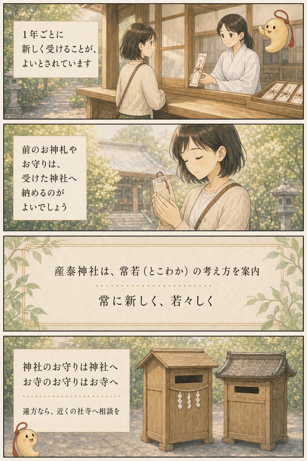 お守りの扱い方 — 複数持ちは神様がケンカする?返納の時期も まんが解説 5ページ目