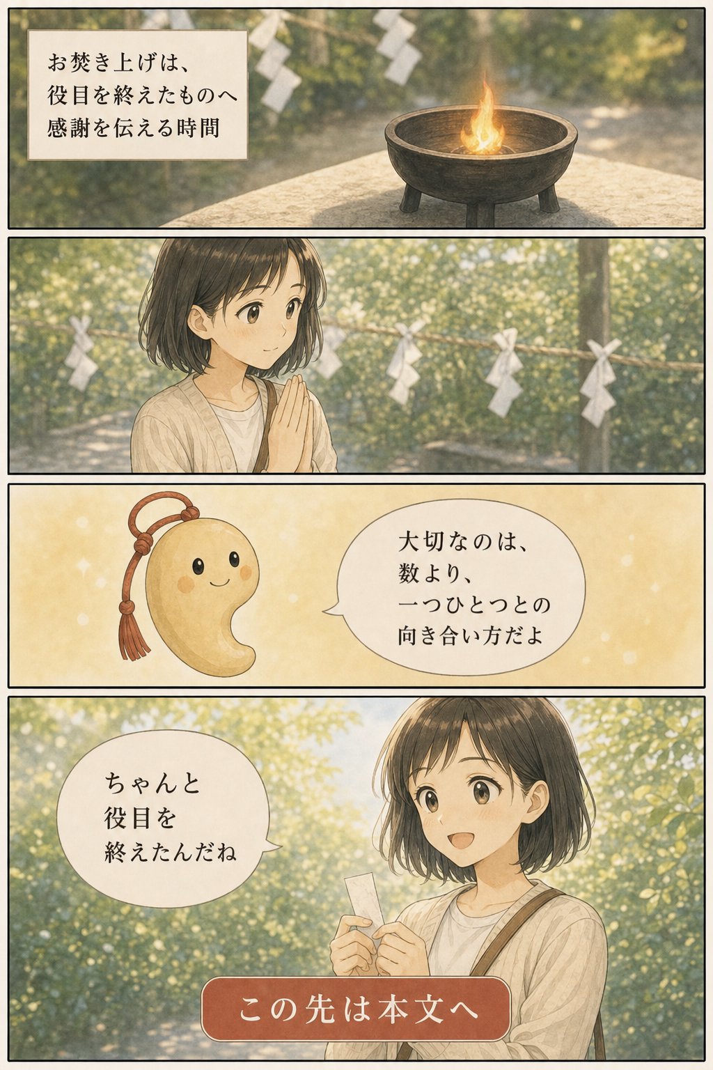 お守りの扱い方 — 複数持ちは神様がケンカする?返納の時期も まんが解説 7ページ目