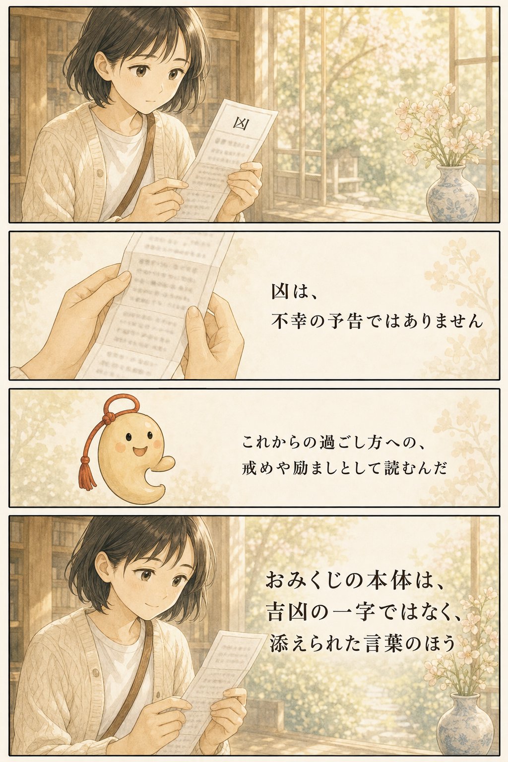 おみくじの歴史 — 起源から「結ぶか持ち帰るか」まで まんが解説 6ページ目