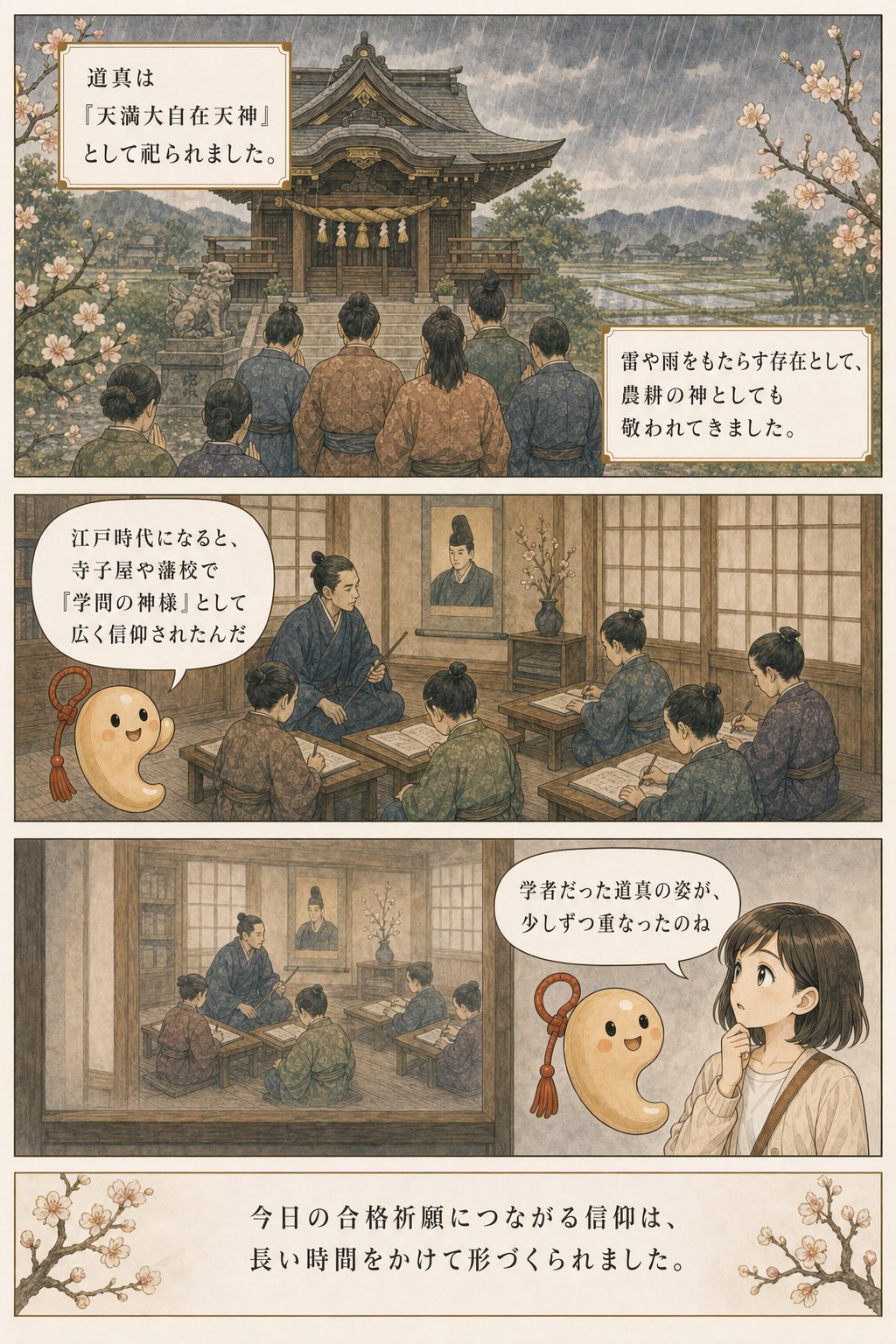 天神様はなぜ学問の神なのか — 菅原道真と天満宮の由来 まんが解説 4ページ目