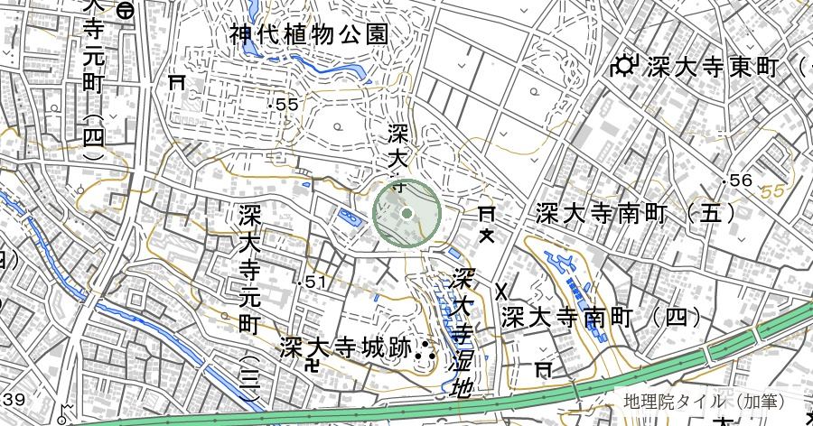 深大寺(厄除元三大師)の位置を示す地図