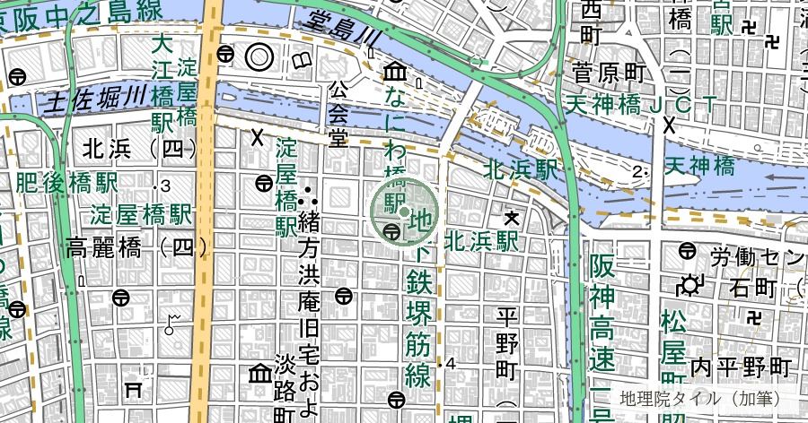 少彦名神社（神農さん）の位置を示す地図