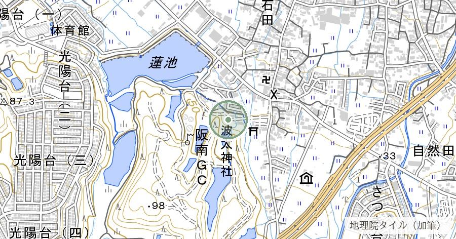 波太神社(はたじんじゃ・鳥取大宮)の位置を示す地図