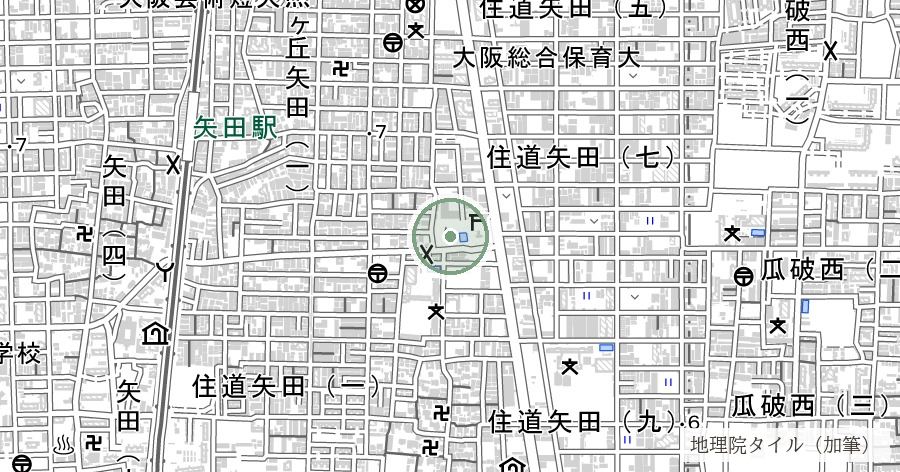 中臣須牟地神社(なかとみすむちじんじゃ)の位置を示す地図