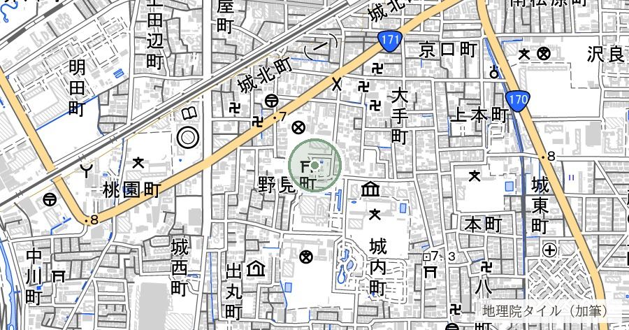 野見神社(のみじんじゃ・高槻)の位置を示す地図