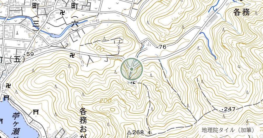 山中不動院(寶宮寺)の位置を示す地図