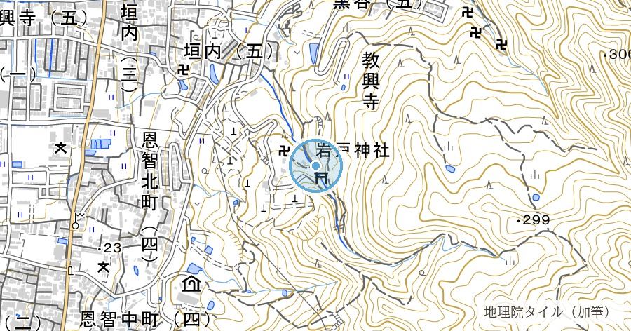 天照大神高座神社(あまてらすおおかみたかくらじんじゃ)の位置を示す地図